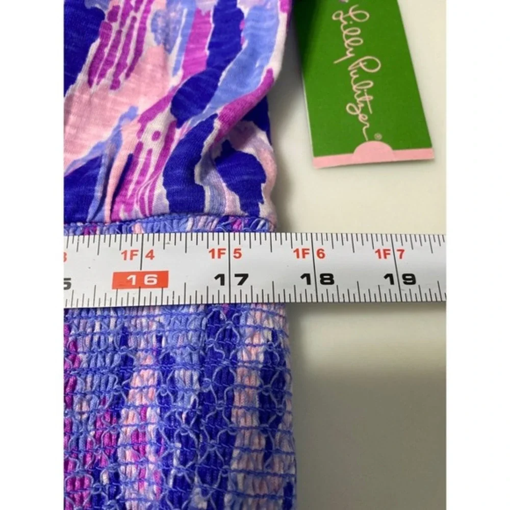 Lilly‎ Pulitzer Womens Tideline Dress XL NWT Amethyst Cotton Resortwear Beach